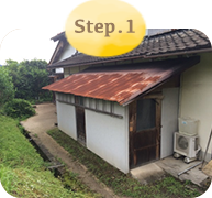 小屋や建物の解体工事を依頼するイメージ